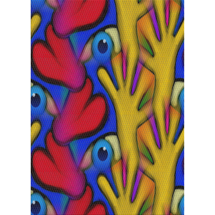 Trinx Pink/Blue/Green Rug Wayfair